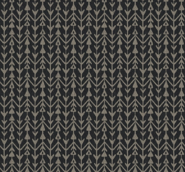 Martigue Stripe Black Wallpaper