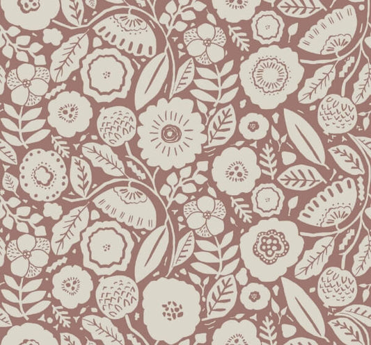 Camille Blossom Vintage Rose Wallpaper