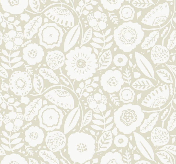 Camille Blossom Linen Wallpaper