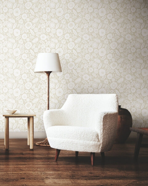 Camille Blossom Linen Wallpaper