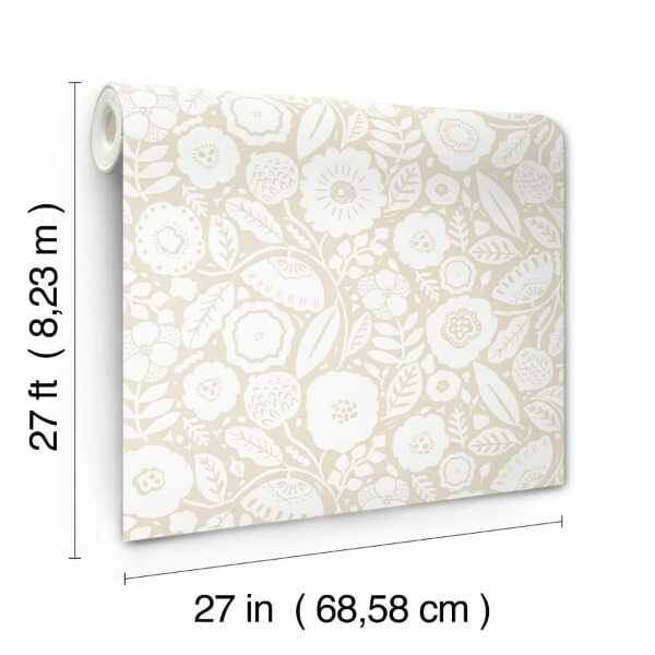Camille Blossom Linen Wallpaper