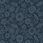 Camille Blossom Indigo Wallpaper