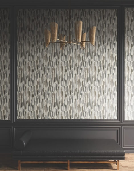 Pluie Charcoal Wallpaper