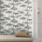 Plein Air Palms Black & White Wallpaper