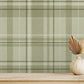 Harris Green Plaid Chevron Wallpaper