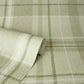 Harris Green Plaid Chevron Wallpaper