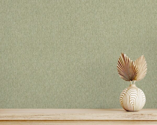 Theo Light Green Chevron Wallpaper