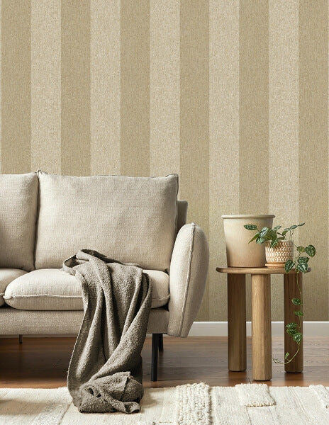 Finn Light Brown Chevron Stripe Wallpaper