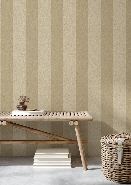Finn Light Brown Chevron Stripe Wallpaper