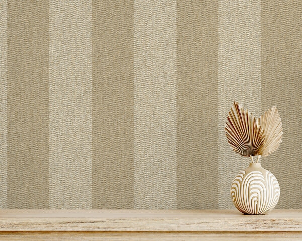 Finn Light Brown Chevron Stripe Wallpaper