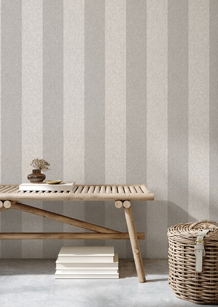 Finn Grey Chevron Stripe Wallpaper
