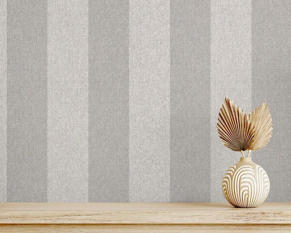 Finn Grey Chevron Stripe Wallpaper