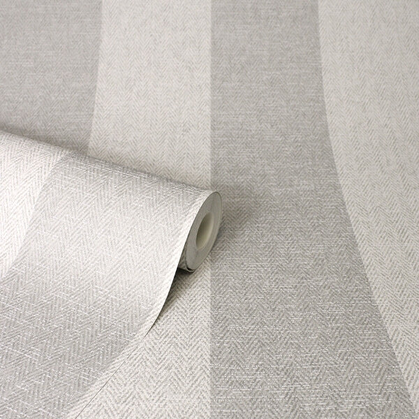 Finn Grey Chevron Stripe Wallpaper