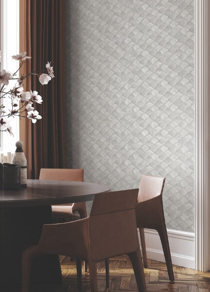 Waterford Grey Tiled Wallpaper