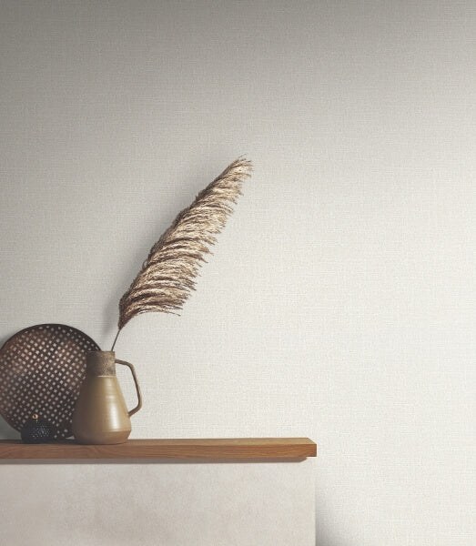 Highland Tweed Dove Faux Fabric Wallpaper