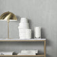 Shimmering Moire Silver Textured Wallpaper