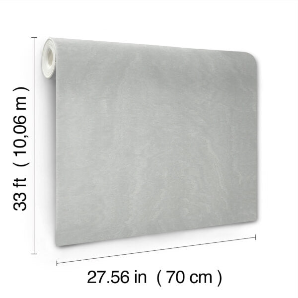 Shimmering Moire Silver Textured Wallpaper
