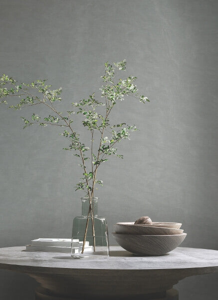 Shimmering Moire Pewter Textured Wallpaper