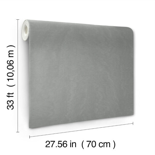 Shimmering Moire Pewter Textured Wallpaper