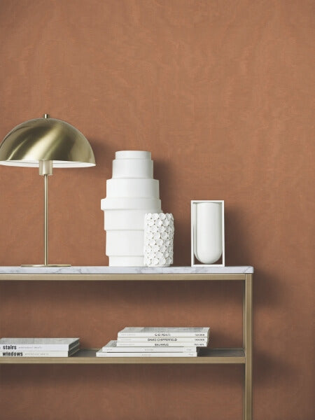 Shimmering Moire Copper Textured Wallpaper