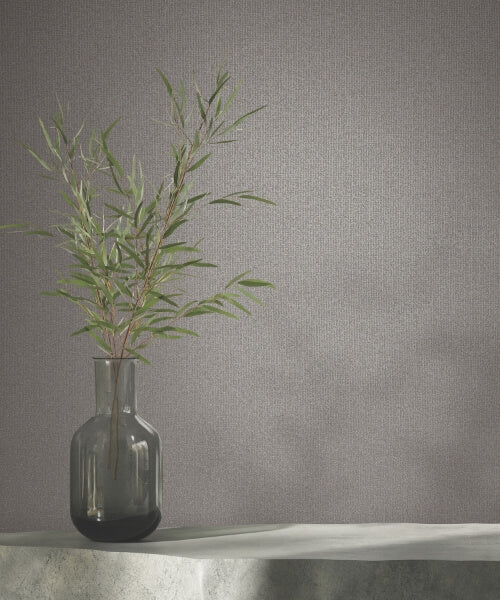 Glistening Quartz Silver Beaded Wallpaper