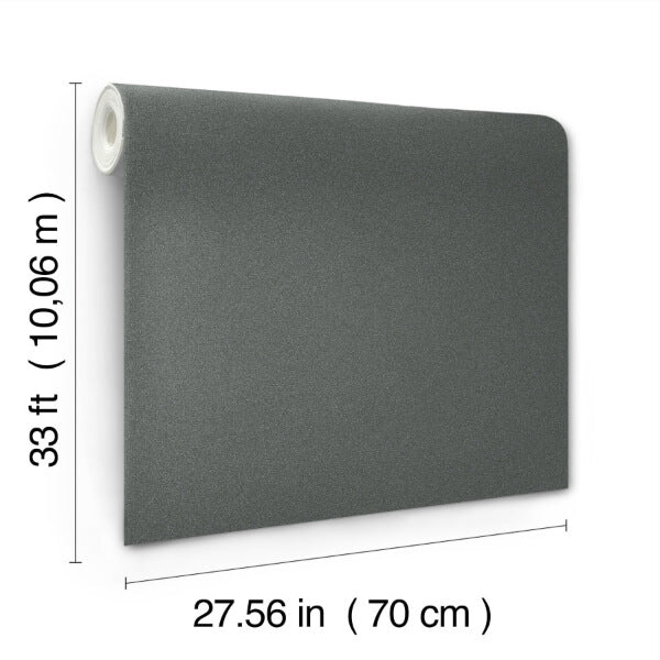 Glistening Quartz Charcoal Beaded Wallpaper