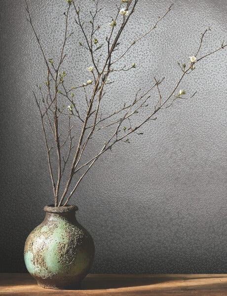 Hudson Pewter Hammered Metal Wallpaper