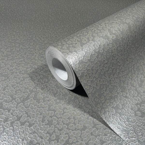 Hudson Pewter Hammered Metal Wallpaper