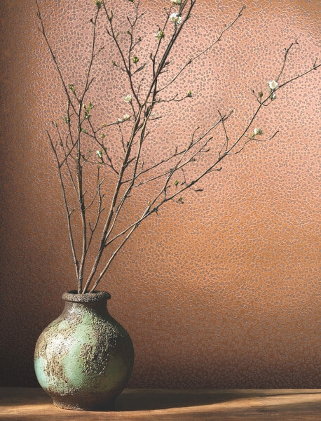 Hudson Copper Hammered Metal Wallpaper