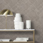 Marquetry Taupe Tile Wallpaper