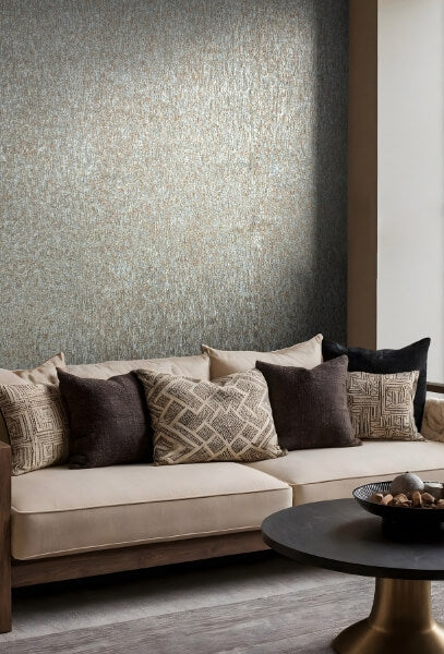 Dustan Teal Distressed Wallpaper