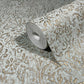 Sculpted Floral Gold Relief Wallpaper