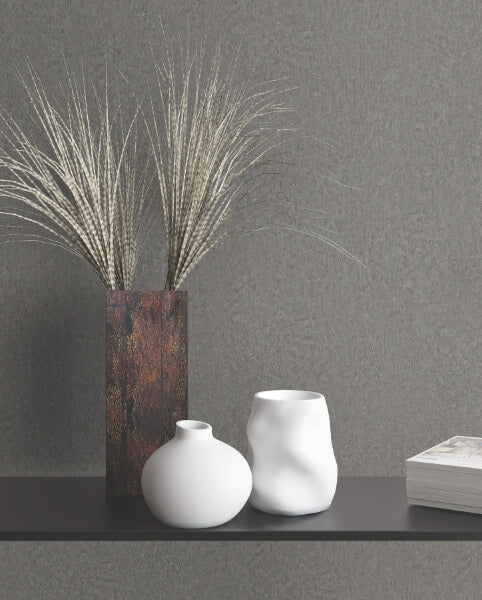 Jemma Dark Grey Distressed Wallpaper