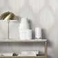 Starfall Dove Metallic Ikat Wallpaper