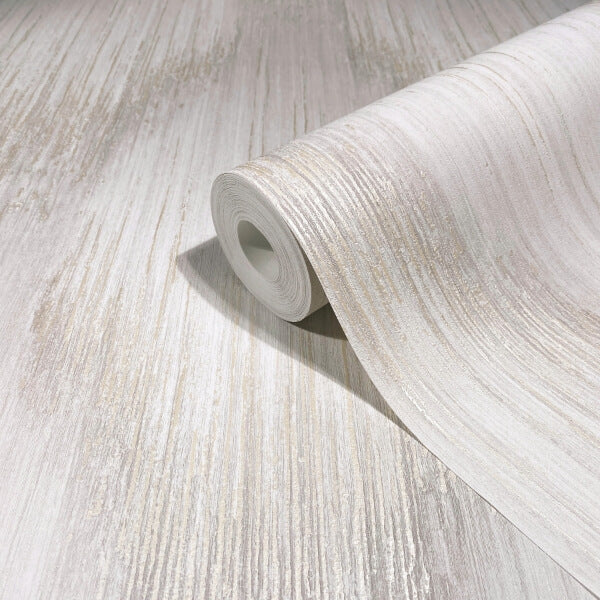 Starfall Dove Metallic Ikat Wallpaper