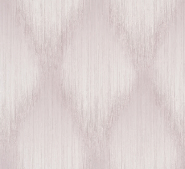 Starfall Mauve Metallic Ikat Wallpaper
