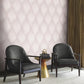 Starfall Mauve Metallic Ikat Wallpaper