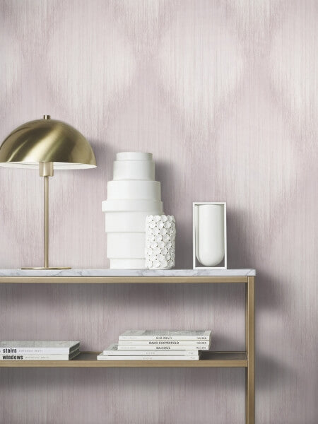 Starfall Mauve Metallic Ikat Wallpaper