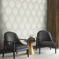 Starfall Sage Metallic Ikat Wallpaper