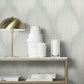 Starfall Sage Metallic Ikat Wallpaper