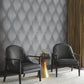 Starfall Pewter Metallic Ikat Wallpaper