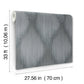 Starfall Pewter Metallic Ikat Wallpaper