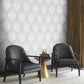Starfall Grey Metallic Ikat Wallpaper