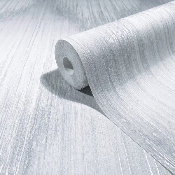 Starfall Grey Metallic Ikat Wallpaper
