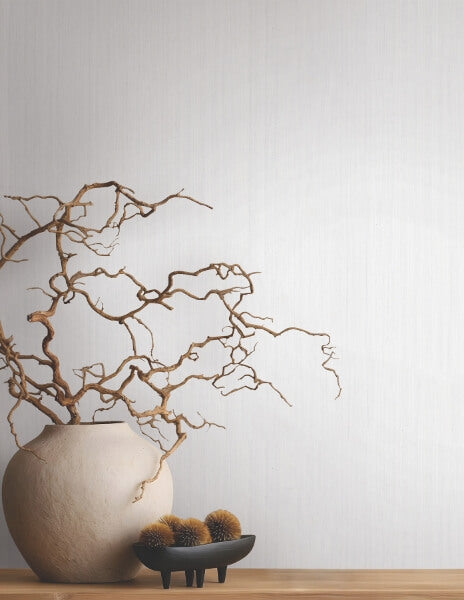 Indra White Striated Wallpaper