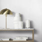 Indra White Striated Wallpaper