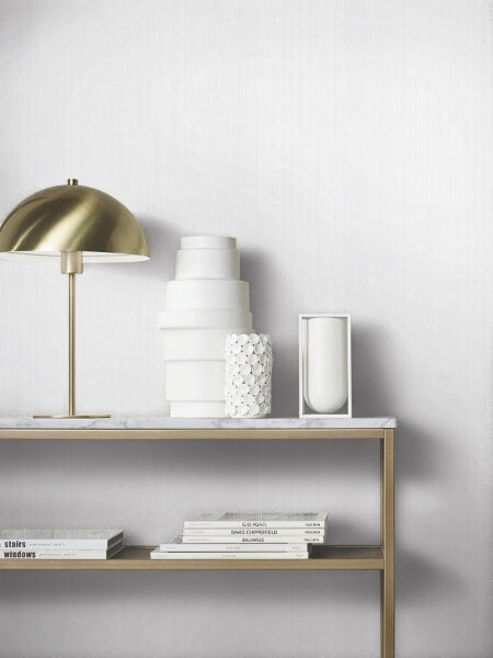 Indra White Striated Wallpaper