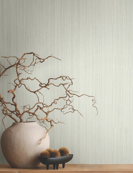 Indra Sage Striated Wallpaper