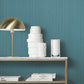 Indra Teal Striated Wallpaper