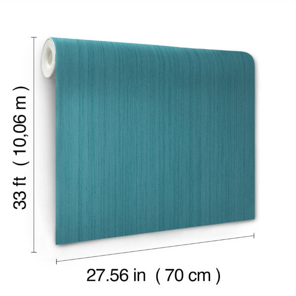 Indra Teal Striated Wallpaper